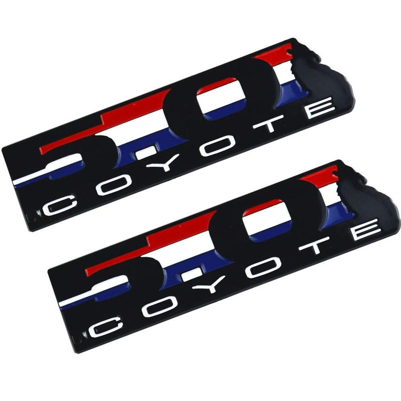UpAuto Coyote Engine Emblem V8 50L Howling Emblem Coyote Badge for GT F150 2 pcs